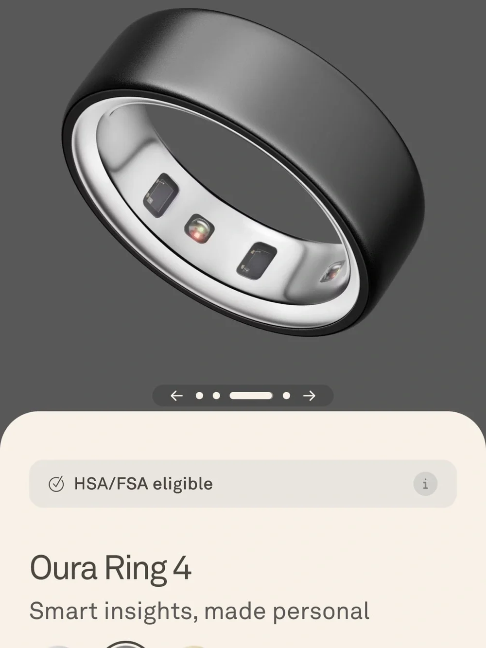 Oura Ring 4 Size 12 in Stealth
